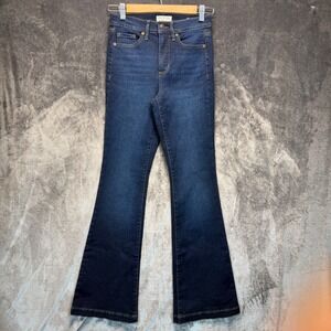 Sofia Jeans Melisa Flare Women's Size 0 Dark Indigo Wash Bohemian Retro